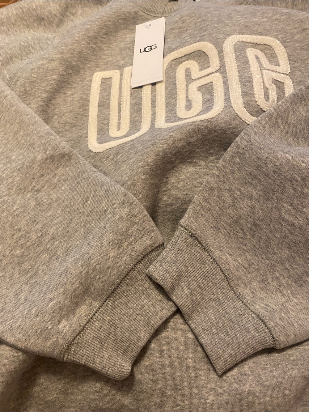 Womens UGG Logo Pullover Sweatshirt . Grey Heather. XL $88 - Picture 8 of 11